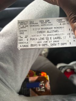 4 all star tickets to a comedy show