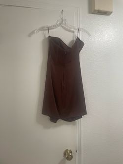 Zara Brown Corset Strapless Mini Dress