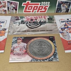 Mike Trout. 2017 Topps.  MLB.  Mvp Award Medallions. Thick Cut. Heavy. Update Se