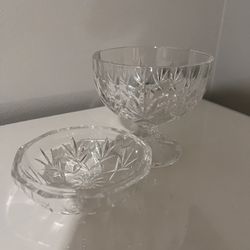 Vintage Pressed Glass Compote Candy Dish