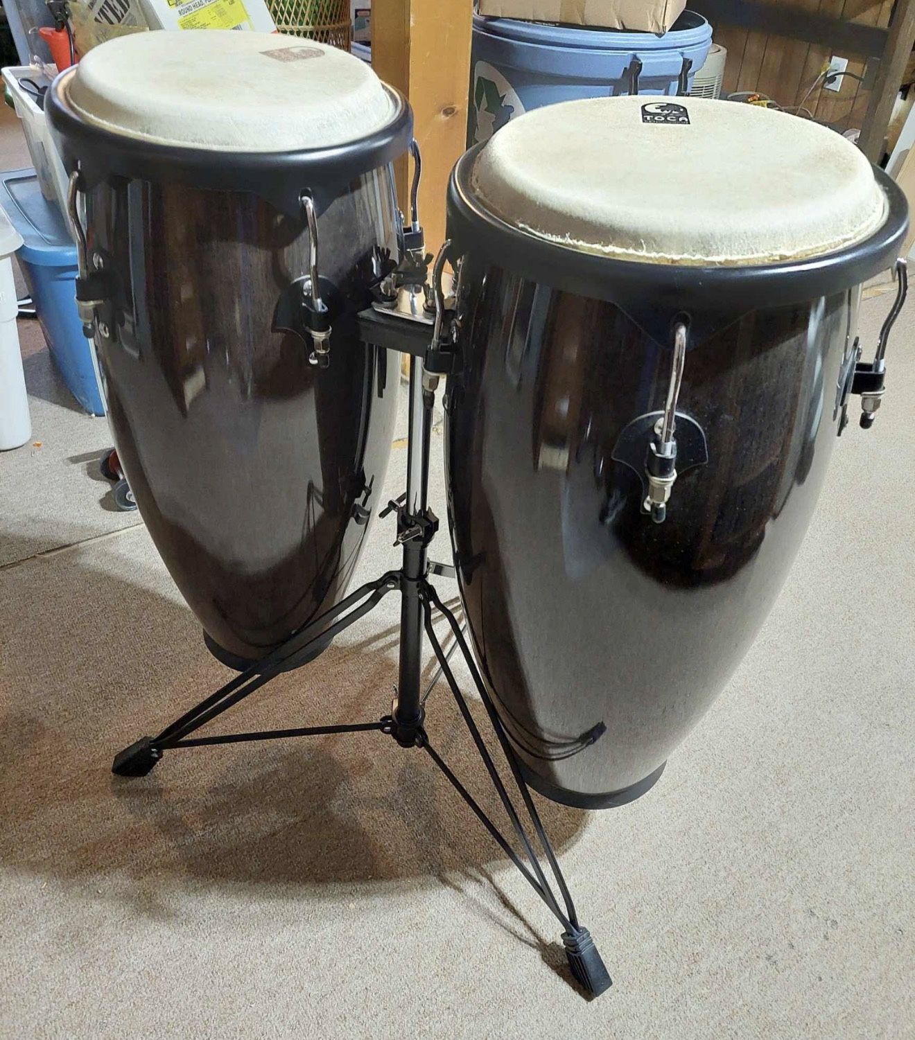 Congas Brand New Percussion With Stand