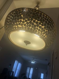 Stainless Steel Silver Metal Ceiling Light Industrial Vintage Style