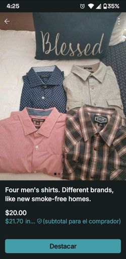 Camisas para hombre.X l como nuevas