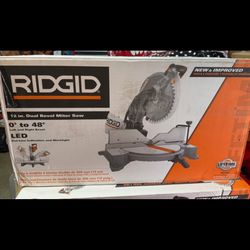 RIDGID 15 Amp Corded 12 in. Dual Bevel Miter Saw with LED Cutline Indicator