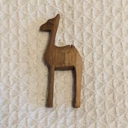Giraffe Handcarved Wood Giraffe 4" Height 1.5" Width 