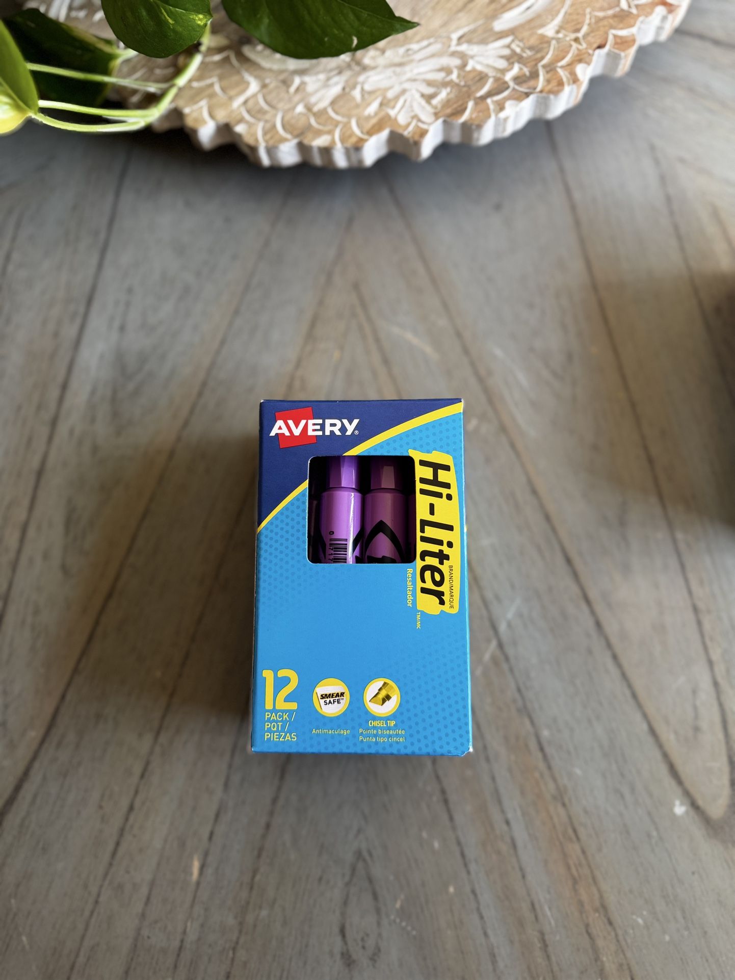 AVERY Hi-Liter Desk-Style Highlighters Purple 