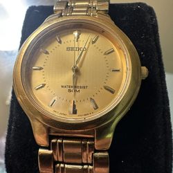 Seiko Gold Tone Stainless Steel Watch