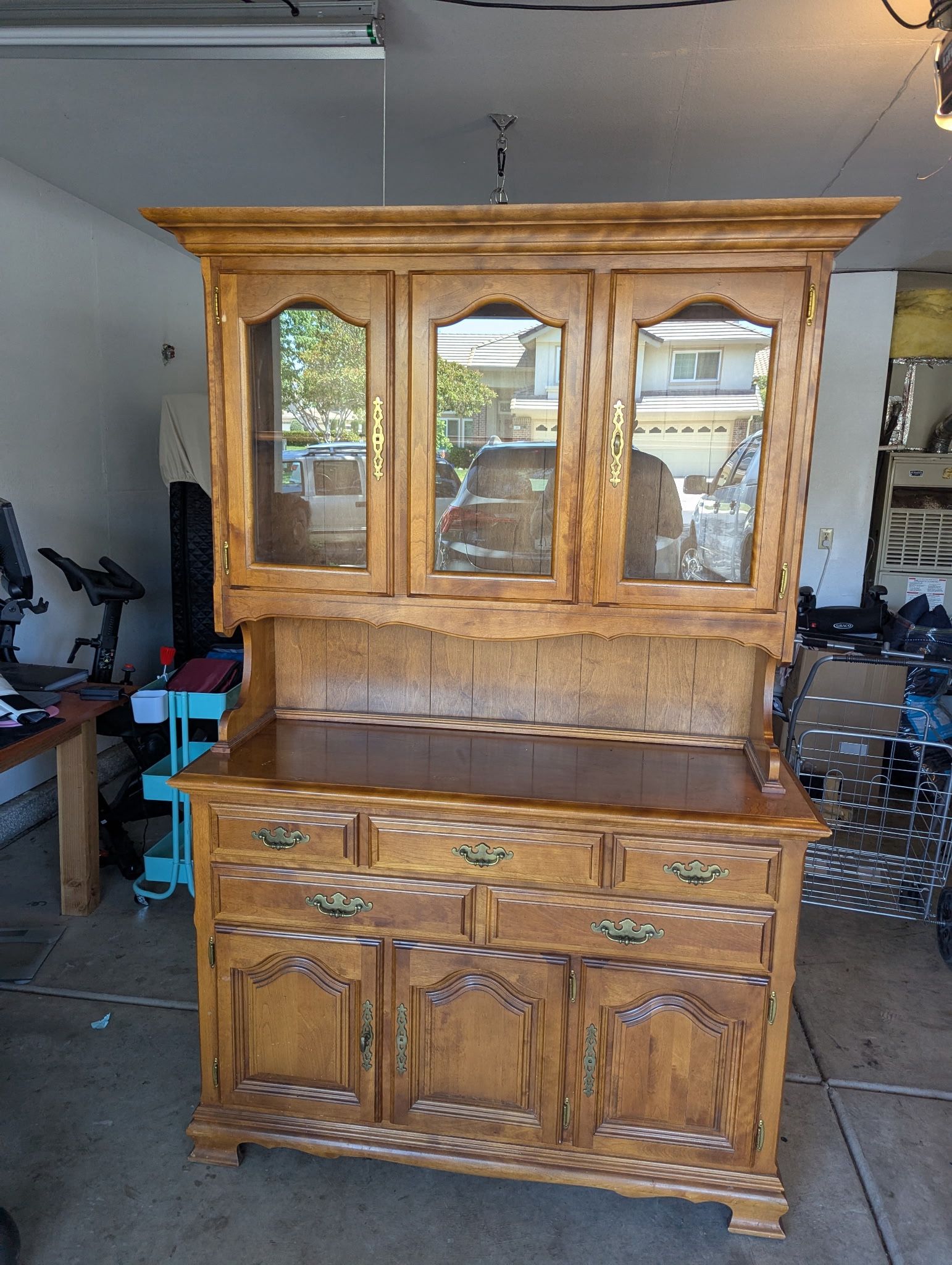 Vintage Solid Wood China Hutch