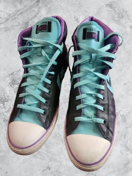 Converse All Star Player Black/Blue/Purple High Tops