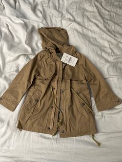 Kids Tan Coat Size 4. Brand new