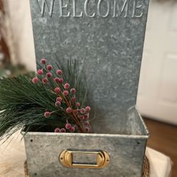 Galvanized Letter/Mail/Plant Holder