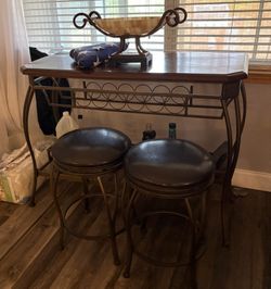 Wine Rack With Stools