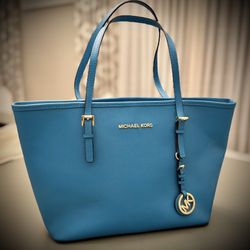 Michael Kors Travel Bag Purse Summer Blue 