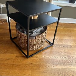 Black Metal End Table
