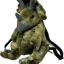 Dinosaur Backpack Plush Triceratops shaped