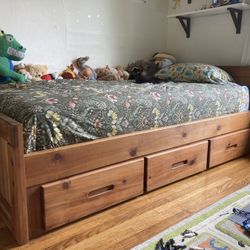 Handmade Solid Wood Twin Bed