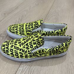 GIENCHI Slip On Sneakers Fragile Yellow Made In Italy Men’s 47