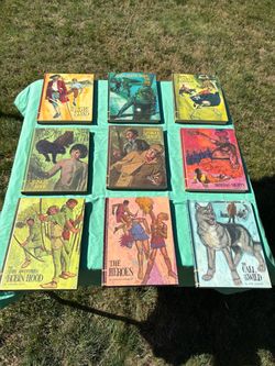 Vintage 1968 Educator Classic Library Books Lot of 9 Hardcover Classic Press Retro