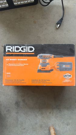 Rigid 1/4 sheet sander brand new in the box ! Must go !