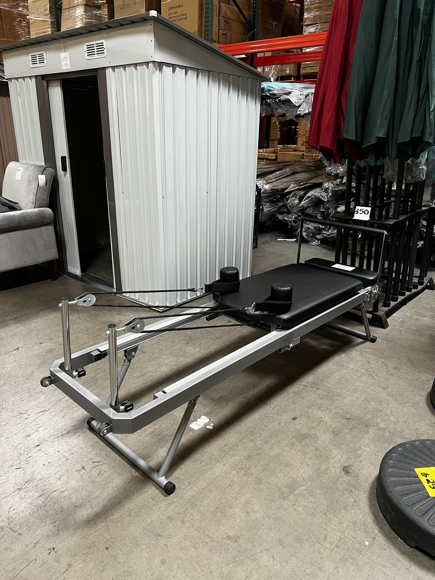 New Foldable Pilates Reformer Machine for Home and Gym 300 lbs Cap