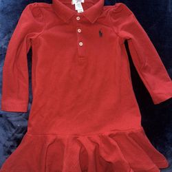 $10 - Ralph Lauren Red Holiday Valentine’s Day Party Red Dress -Toddler