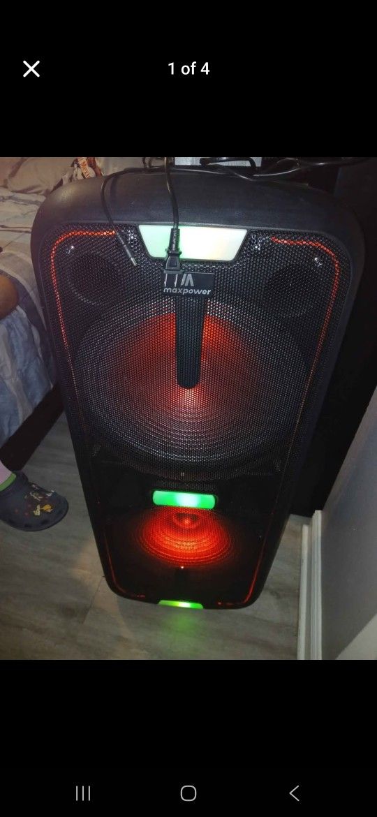 Max Power Speaker Am Fm Bluetooth 