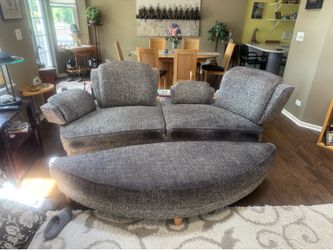 Very unique, reupholstered couch in perfect condition