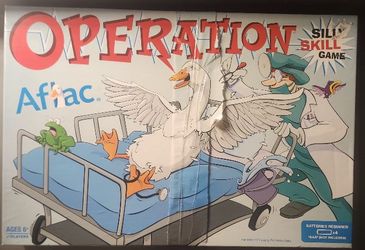 Hasbro Aflac Insurance Company Operation Board Game 