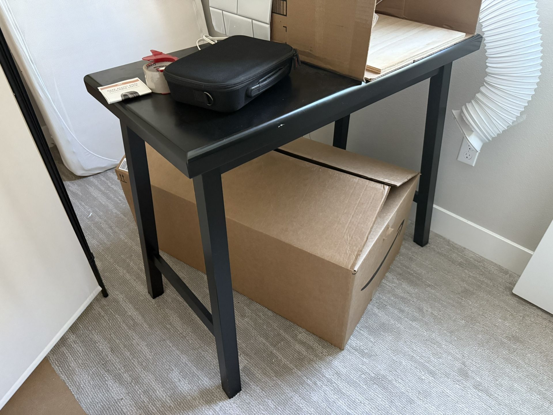 Black Table. Stool Height