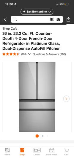 Cafe 36 inch Stainless Steel Refrigerator