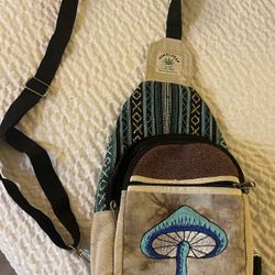 Mushroom Hemp Crossbody Bag