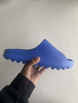 Blue Yeezy Slides