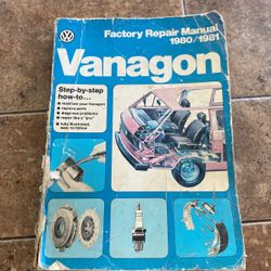 Volkswagen Factory Repair Manual Vanagon 1080-1981