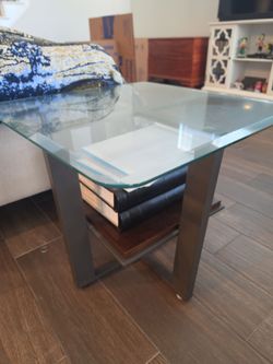 Glass top end tables