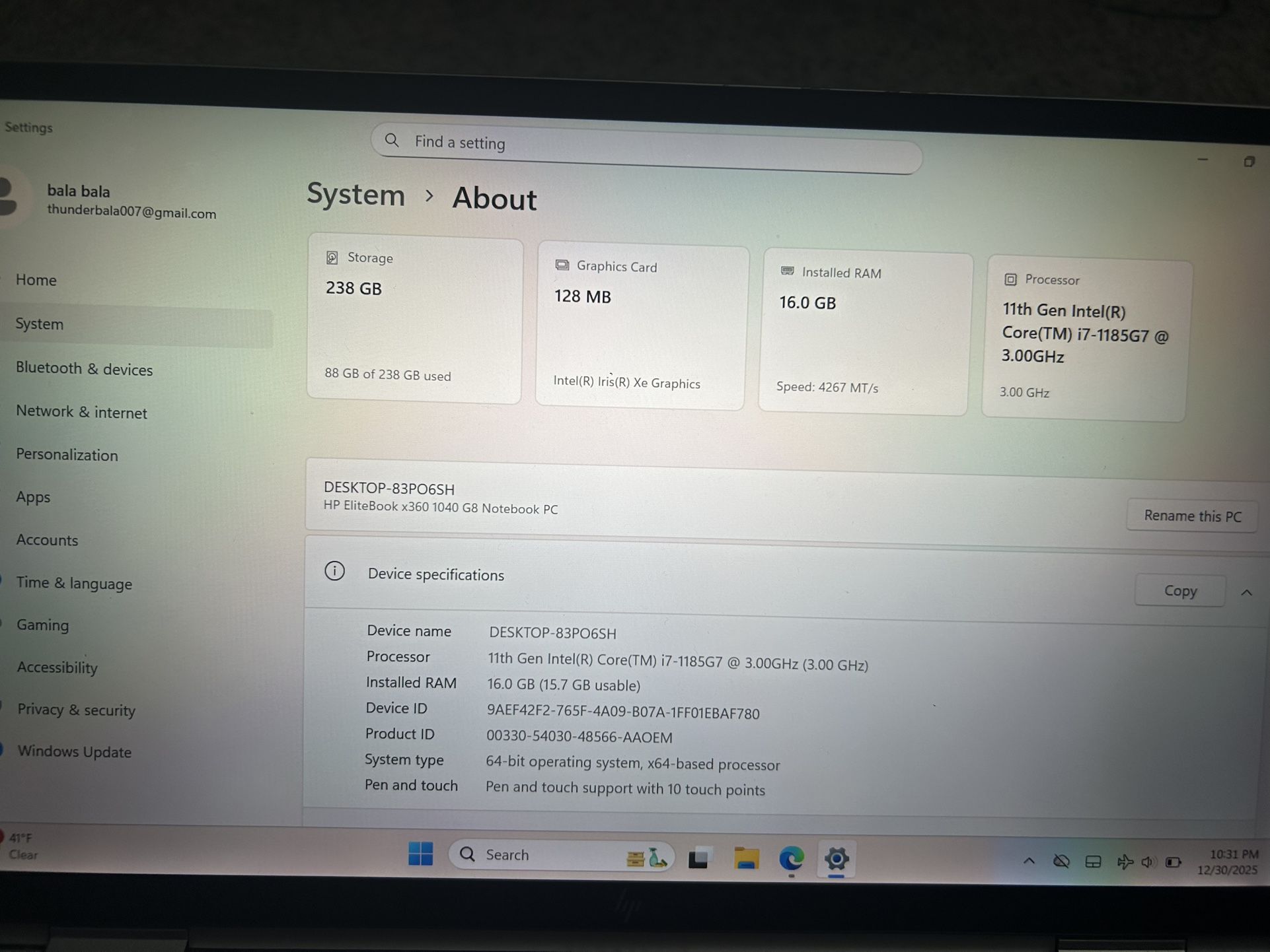 HP Gaming Laptop Speed Up To 3.00 GHz
