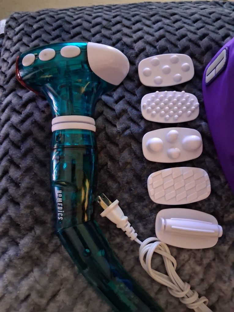 Massage 💆‍♂️ Ho"MEDiCS Heated 🔥  Massage 🔅Therapy🔅 Tool ✳️Mint Condition 6 attachment Set Including C'arrying Pouch 👝 