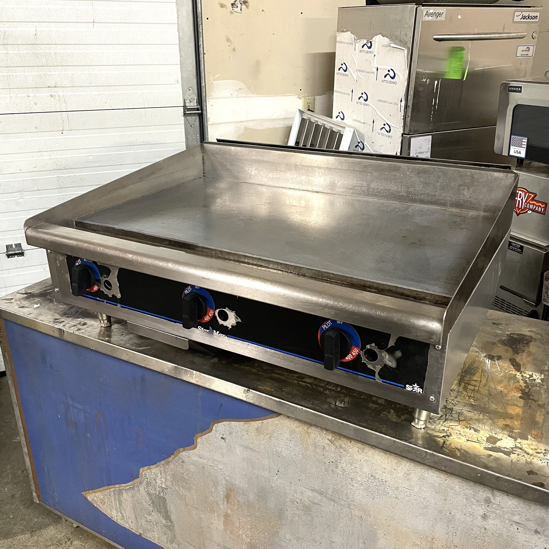 Star T(contact info removed) Commercial Gas Griddle 36 Inch Used