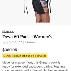 Gregory Diva 60 Pack- S- Blue