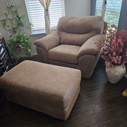 Chair with Ottoman 34"High 48" Wide 39" Long