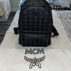 MCM Stark Side Studs Backpack in Visetos 
