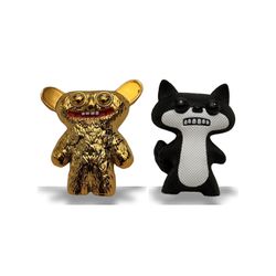 Small Fuggler 2-Pack Bundle 2.5" Mini Figures Totally Gold and Suspicious Fox