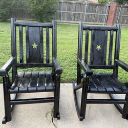 Wood Rocking Chair Set 