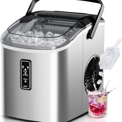 Ice Maker Countertop, 9 Cubes Ready in 6 Mins, 26Lbs/24H, Self-Cleaning, Portabl