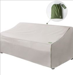Pinktail 2-Seater Patio Loveseat Cover, Heavy-Duty Waterproof 600D Oxford Outdoor Furniture Cover for Wide Sofa Couch Bench All Weather Protection, Li