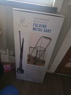 Folding metal cart