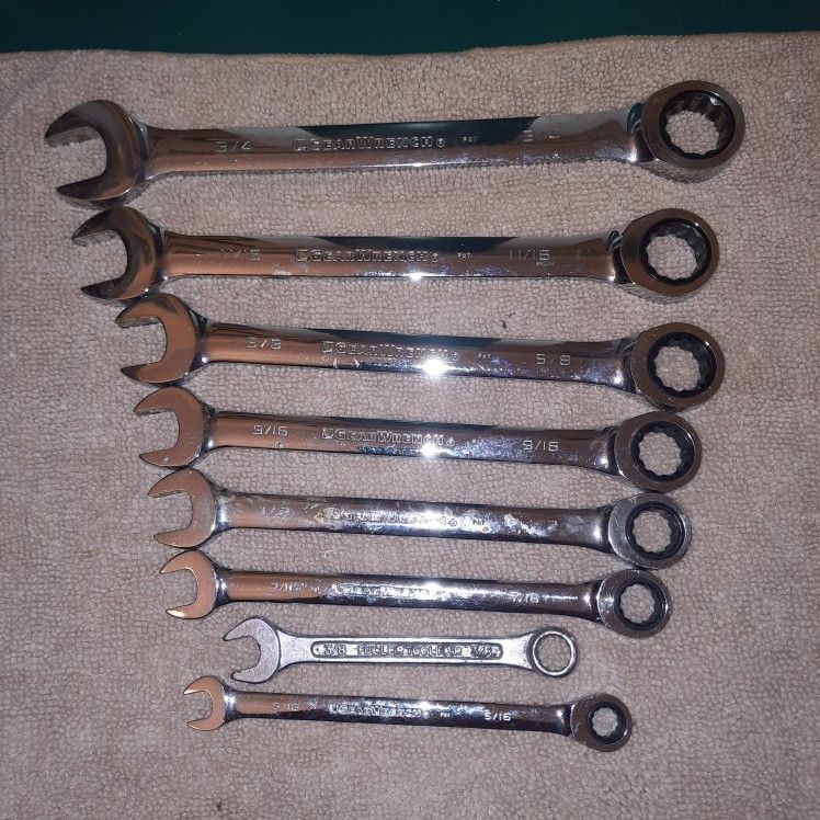 Gear Wrench Reversable Ratcheting Wrench 7 Pc. Set SAE. Made In USA