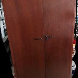 Wood Storage Cabinet