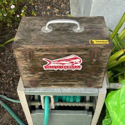 Vintage Wood Tacklebox With Tackle