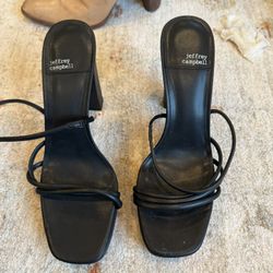 Jeffrey Campbell Black Strappy Heels