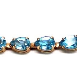Ladies Blue Topaz/14K Bracelet